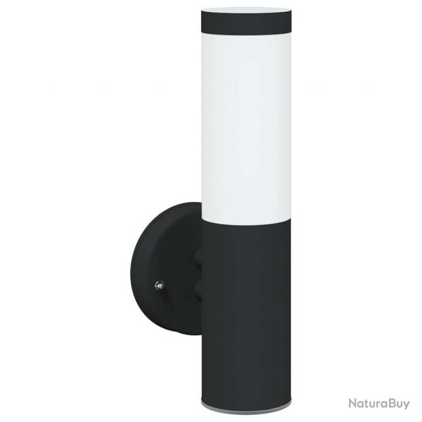 Applique murale extrieure 2 pcs en acier inoxydable noir IP44