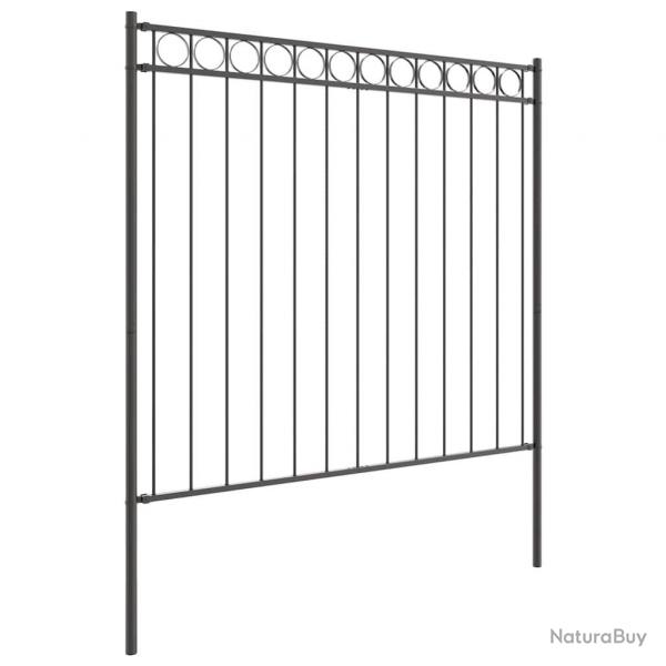 Clture de jardin grise 1,7x1,5 m en acier
