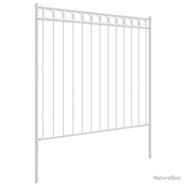 Clture de jardin blanche 1,7 x 1,5 m en acier