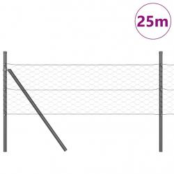 Ensemble de Clôture 2 Pièces Gris Métal Grand Durable