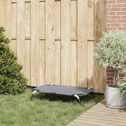 Lit Pliable Gris Clair pour Chien M en Tissu Oxford et Acier