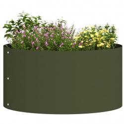 Pot de fleurs vert olive Vert olive Métal Moyen Durable