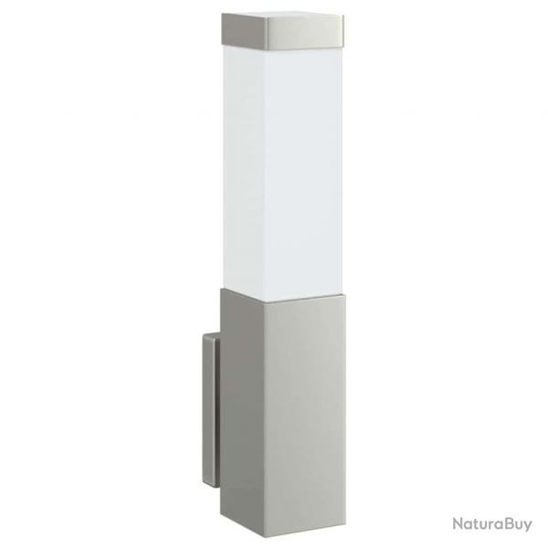 Appliques murales extrieures 2 pcs argent en acier inoxydable IP44