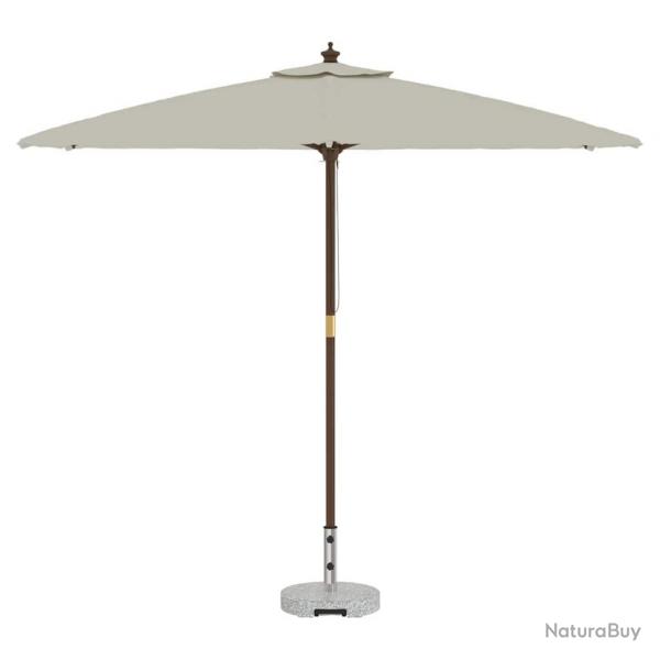Base de parasol ronde sur roulettes en granit gris de 29 kg avec poigne.