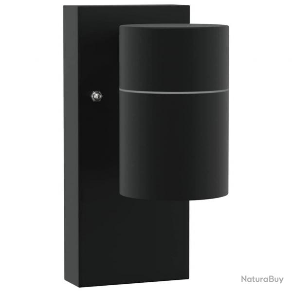Lumires Murales Extrieures 2 pcs Acier Inoxydable Noir IP44