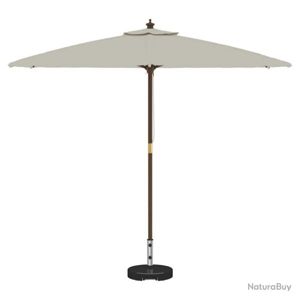 Base de parasol sur roues , avec poigne, en granit noir de 29 kg, ronde.