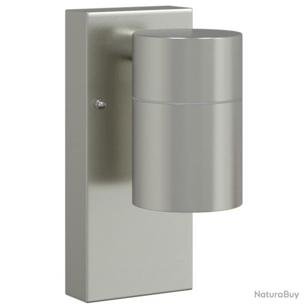 Lampes murales d'extrieur 2 pcs Acier inoxydable Argent IP44