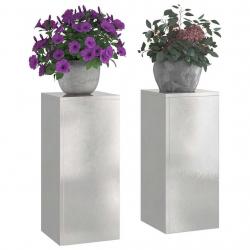 Supports de Plantes d'Extérieur Pilier 2 pcs 24x24x55 cm Acier Inoxydable