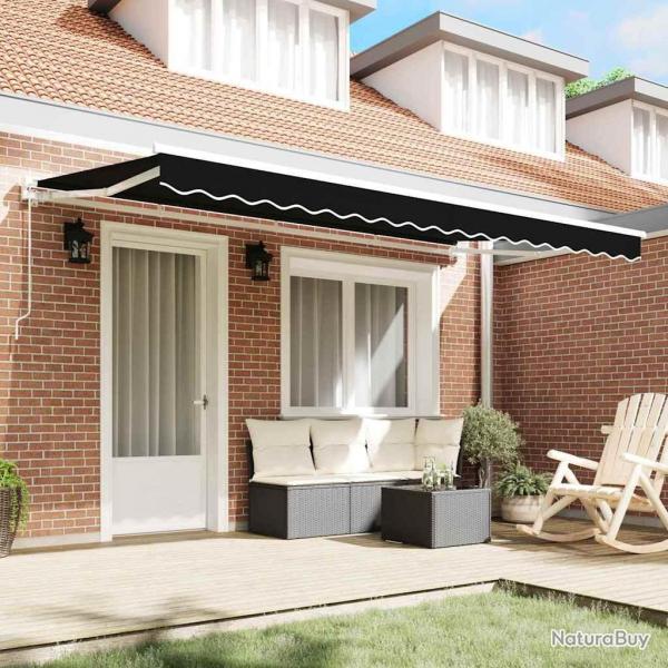 Tissu de remplacement pour auvent pour cadre de 4x2 m Noir
