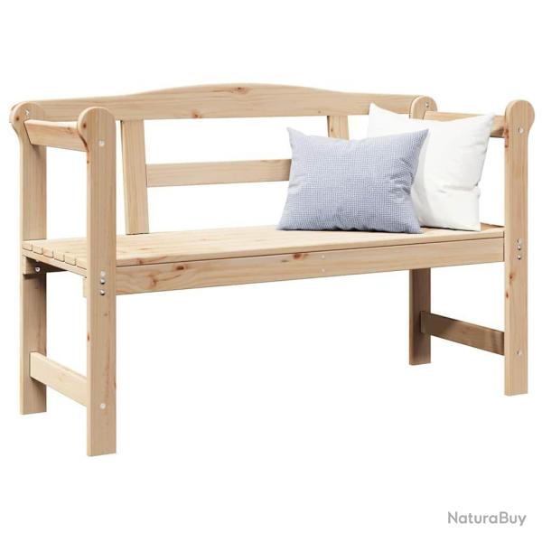 Banc d'extrieur 119x76x44 cm en bois de pin massif