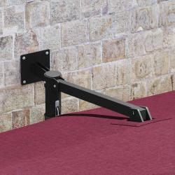 Parasol de jardin mural bordeaux rouge de 247 cm