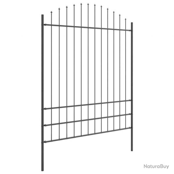 Clture de jardin haie grise 1,7 x 2 m en acier