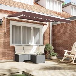 Tissu de remplacement pour auvent pour cadre de 3.5x2 m marron