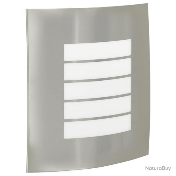 Appliques Murales Extrieures 2 pcs Argent Acier Inoxydable IP44