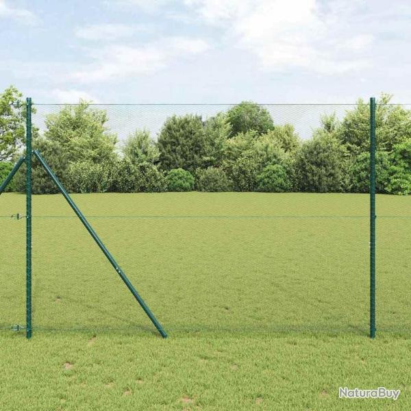 Clture hexagonale verte 1.6x25 m acier