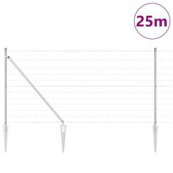 Clôture de Champ 1,2 x 25 m en Acier Galvanisé