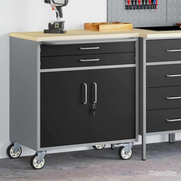 Armoire  outils avec roues et portes verrouillables 75x45x85 cm Acier