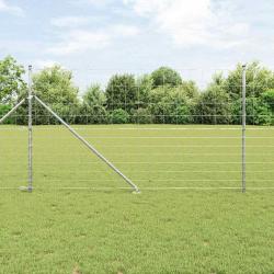 Clôture de champ 1,4 x 25 m en acier galvanisé