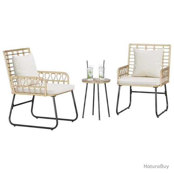 Ensemble de salle  manger pour jardin 3 pcs Noir, Anthracite
