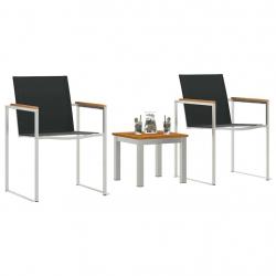 Ensemble de repas extérieur 3 pcs Bois de teck solide