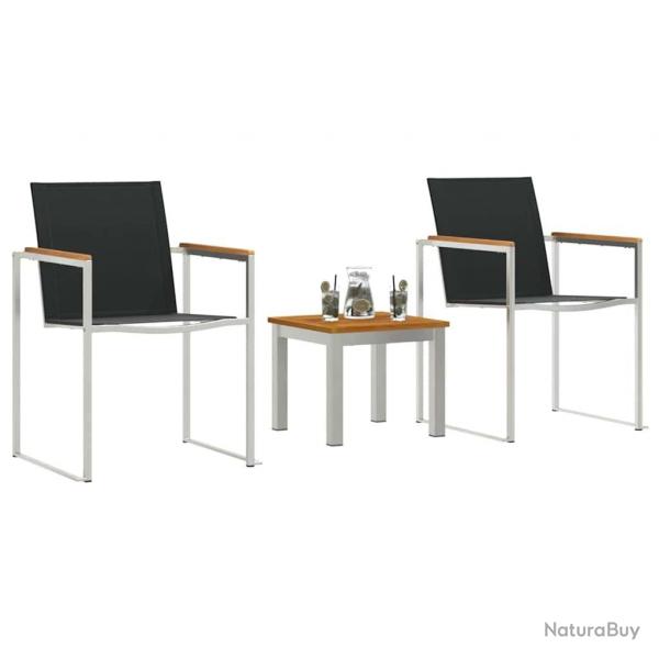 Ensemble de repas extrieur 3 pcs Bois de teck solide