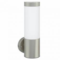 Appliques murales outdoor 2 pcs en acier inoxydable argent IP44