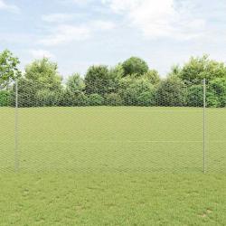 Ensemble de Clôture Hexagonale Pack de 2 Acier galvanisé 25 x 1.5 m