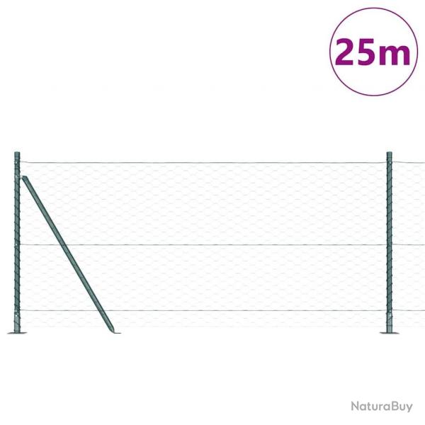 Clture Hexagonale Verte 0.8x25 m Acier