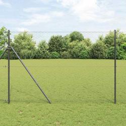 Clôture Hexagonale Grise 1.6x10 m Acier