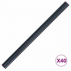 Écrans de jardin 2 pcs en PVC 35x0,19 m, gris foncé.