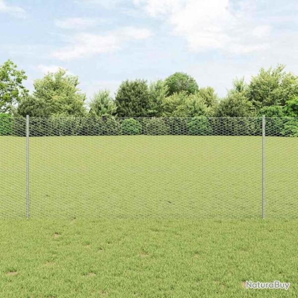 Poteaux de clture 10 pcs U-Channel 100 cm en acier galvanis
