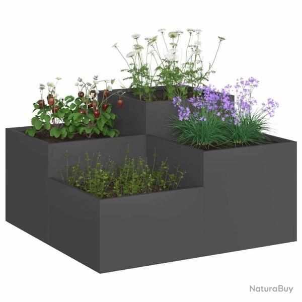 Jardinire 80x80x48 cm Acier Noir