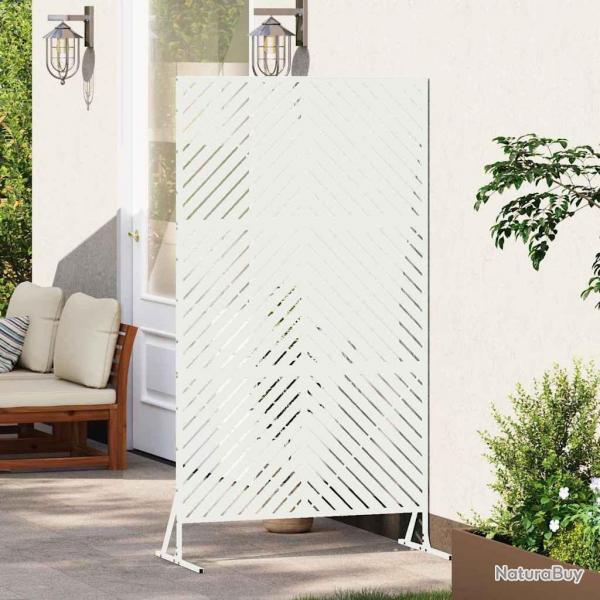 cran de privacy blanc 100x50x180 cm en acier