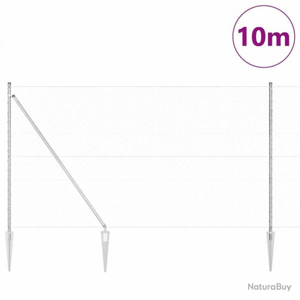 Clture hexagonale 1,5x10 m acier galvanis