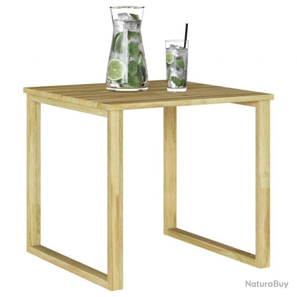 Table de bain de soleil 50,5x50,5x46 cm en bois de pin imprgn