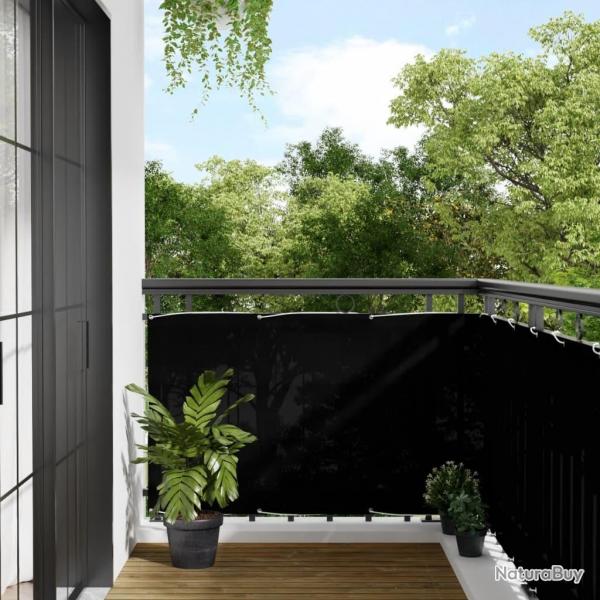 cran de balcon noir 90x800 cm 100% polyester oxford