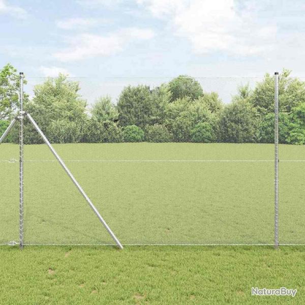 Clture hexagonale 1.6x10 m en acier galvanis