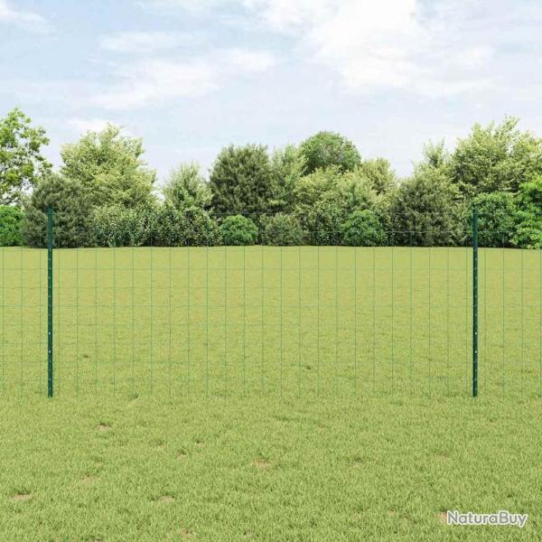 Set de clture de jardin Set de 2 Vert Acier 25 x 1 m Durable