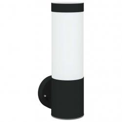 Appliques murales extérieur 2 pcs Acier inoxydable noir IP44