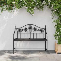 Banc en métal vintage Noir Acier peint en poudre Standard Durable