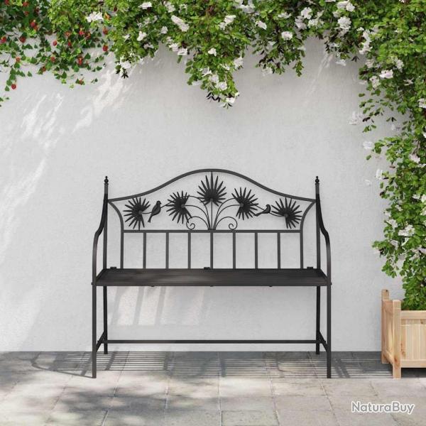 Banc en mtal vintage Noir Acier peint en poudre Standard Durable