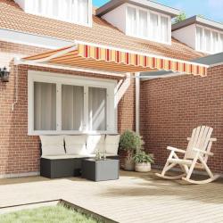 Parasol Manuel Rétractable Jaune et Orange 350x250 cm
