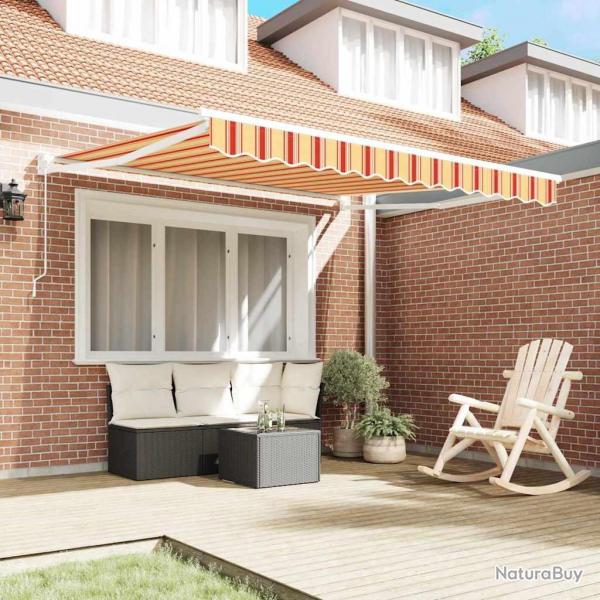 Parasol Manuel Rtractable Jaune et Orange 350x250 cm