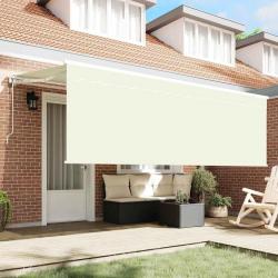 Store avec Store Crème 350 x 200 x 120 cm Tissu, Métal