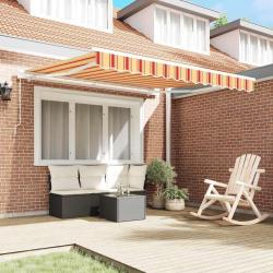 Store rétractable jaune et orange 350x250 cm