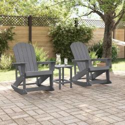 Chaises Berçantes Adirondack 2 pcs Gris clair 73,5 x 92 x 90 cm