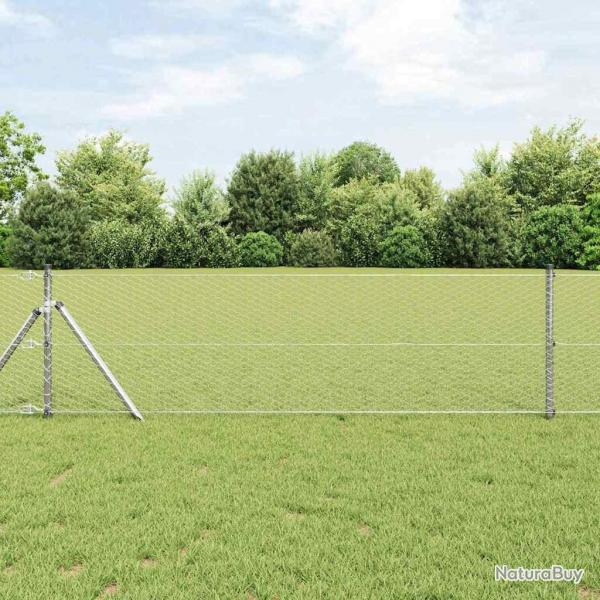 Clture hexagonale 0,6 x 10 m en acier galvanis