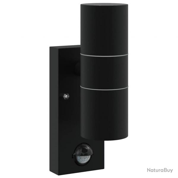 Appliques Murales Extrieures  Dtecteur 2 pcs Noir Acier Inox IP44