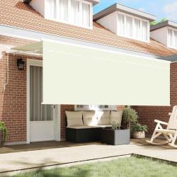 Store avec Store Crème 350 x 200 x 120 cm Tissu, Métal