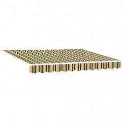 Auvent Rétractable Vert et jaune 300x250 cm Polyester